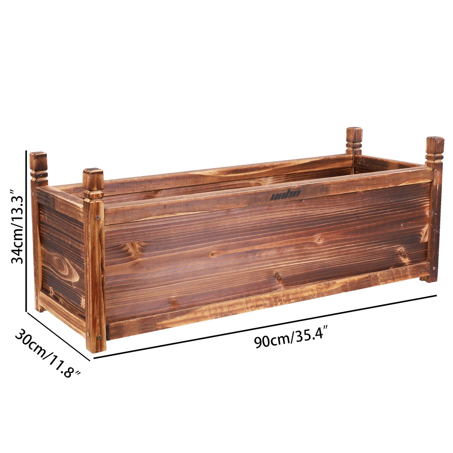 Wooden Raised Planter Box For Indoor And Outdoor Gardens