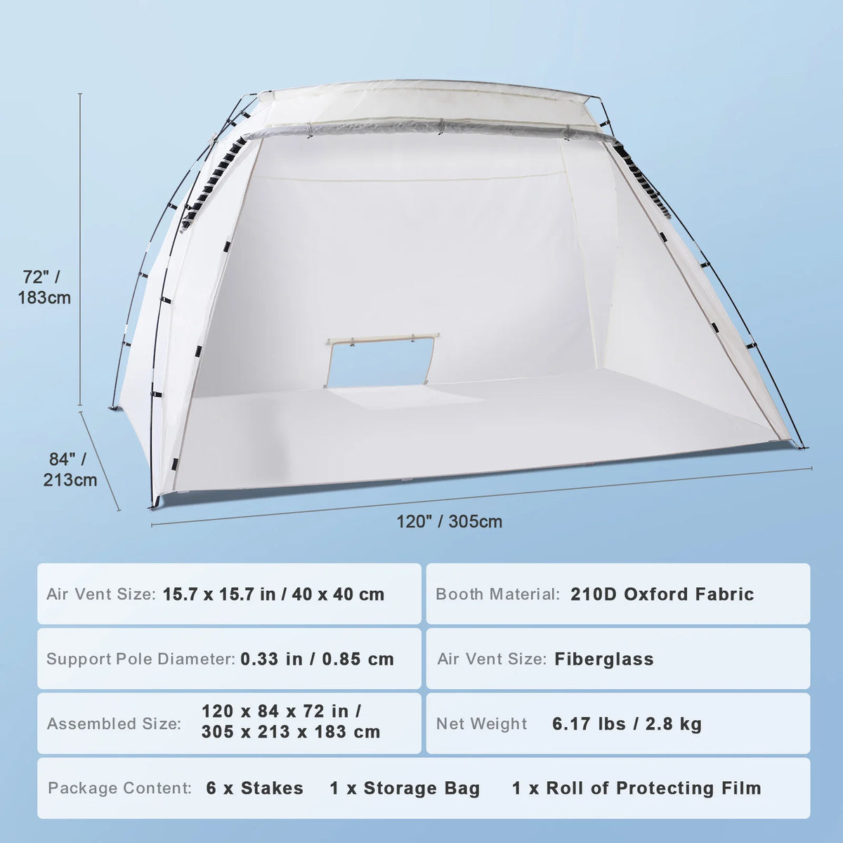 SucceBuy Portable Spray Paint Booth Shelter For DIY Projects