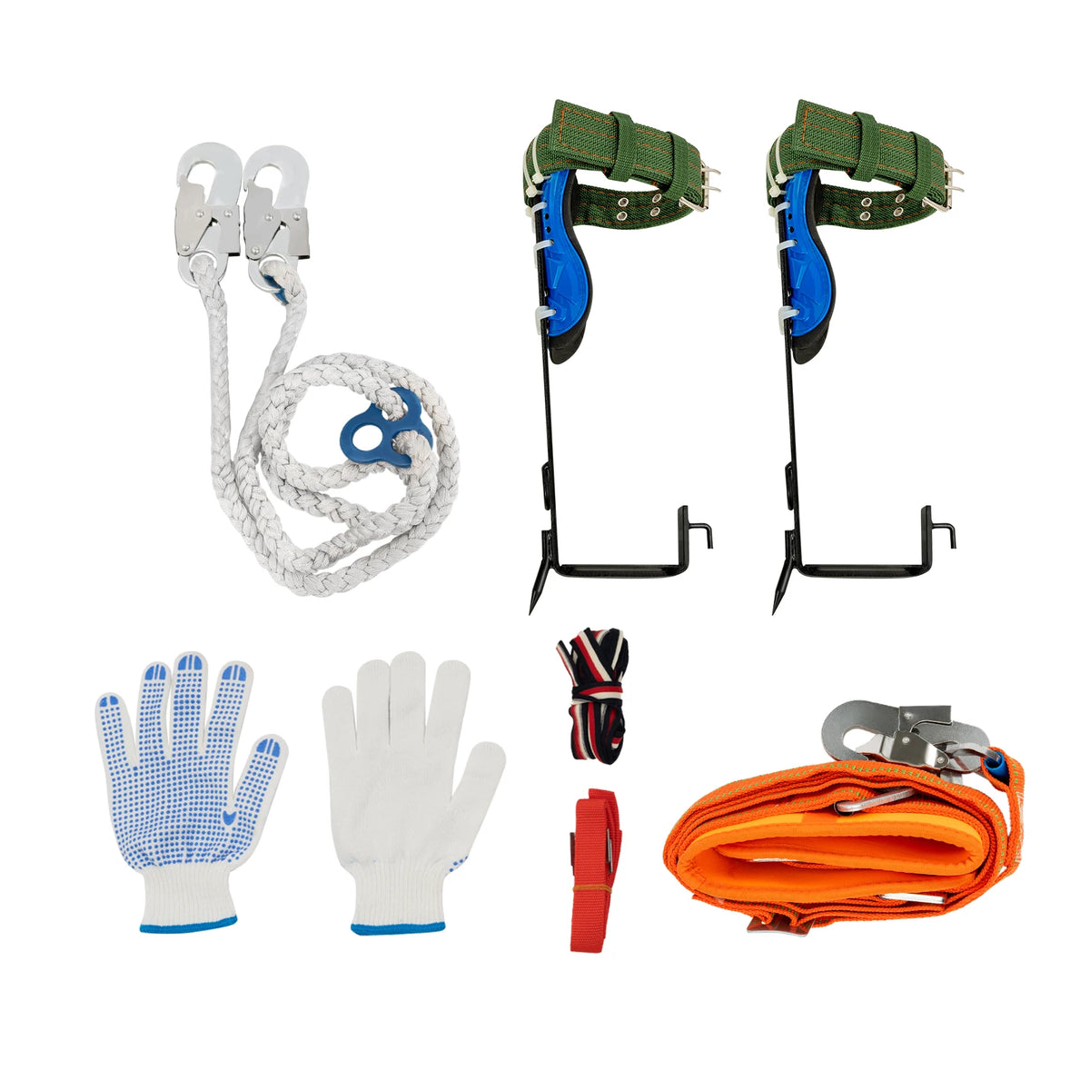 Ergonomic Tree Climbing Spikes With Safety Belt Harness Kit