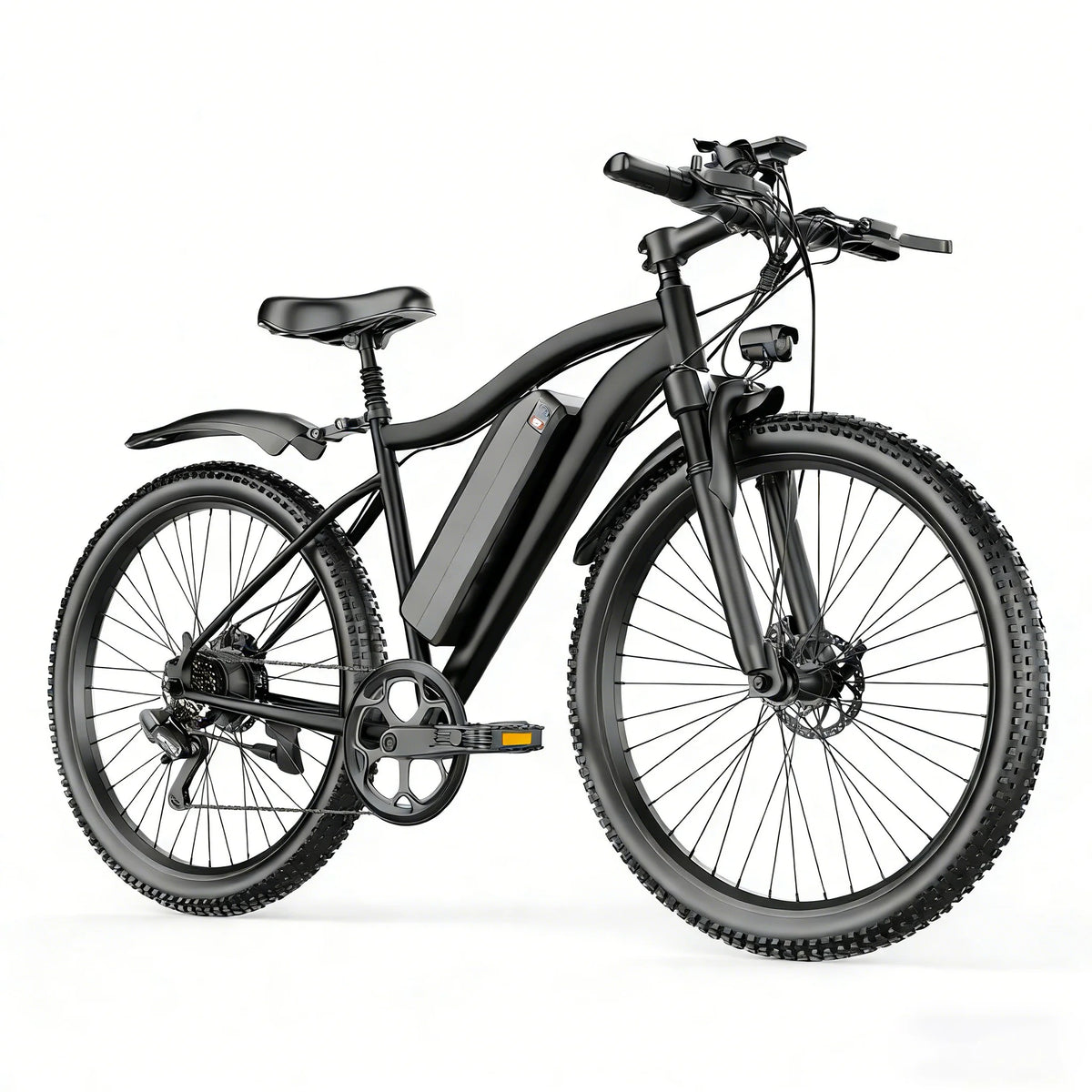 Uplee 26" City Electric Bike For Adults 500W Motor 740W Peak 48V 13AH Battery 7-Speed E-Bike With Dual Disc Brake LED