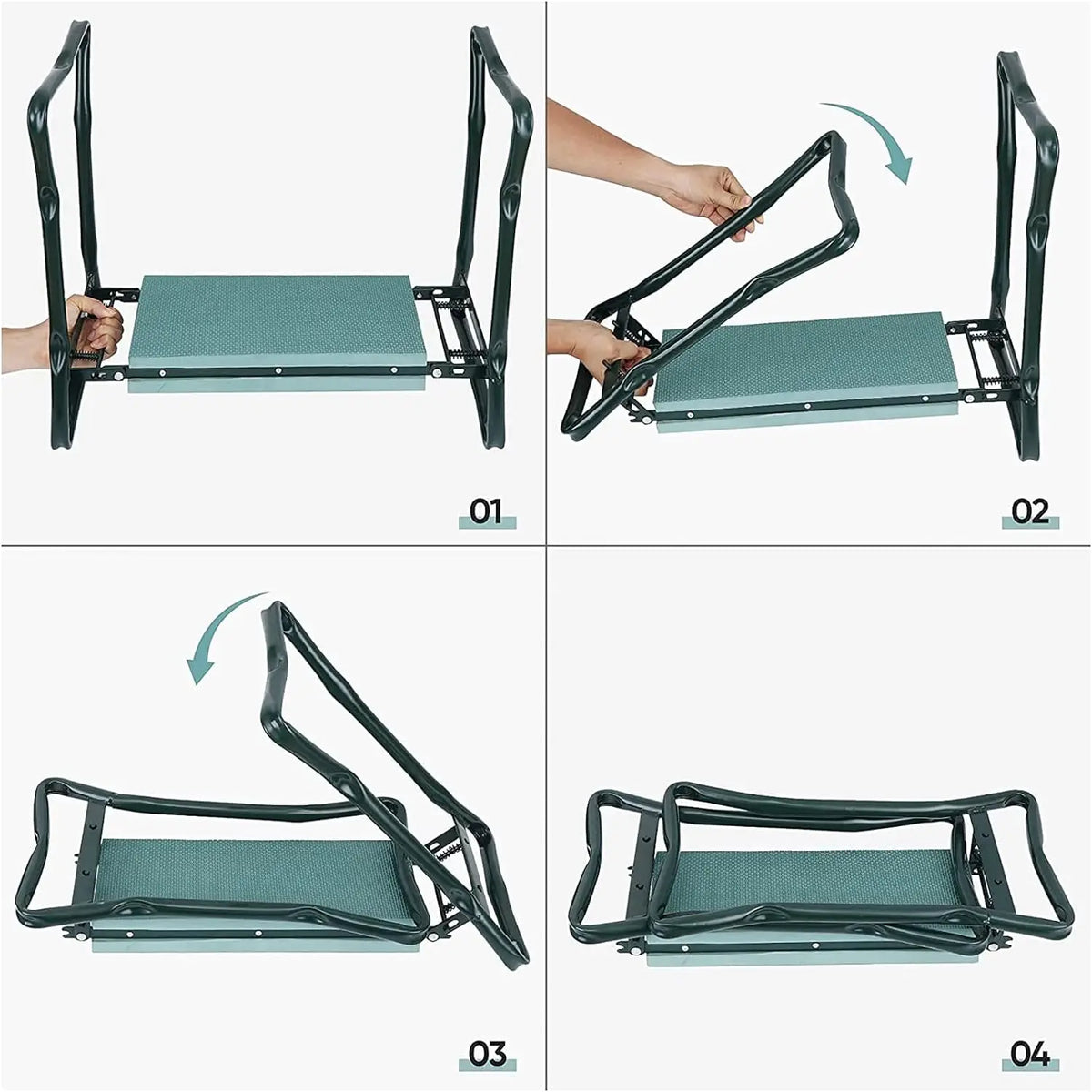 Portable Folding Garden Kneeler And Seat With Soft Support Pad