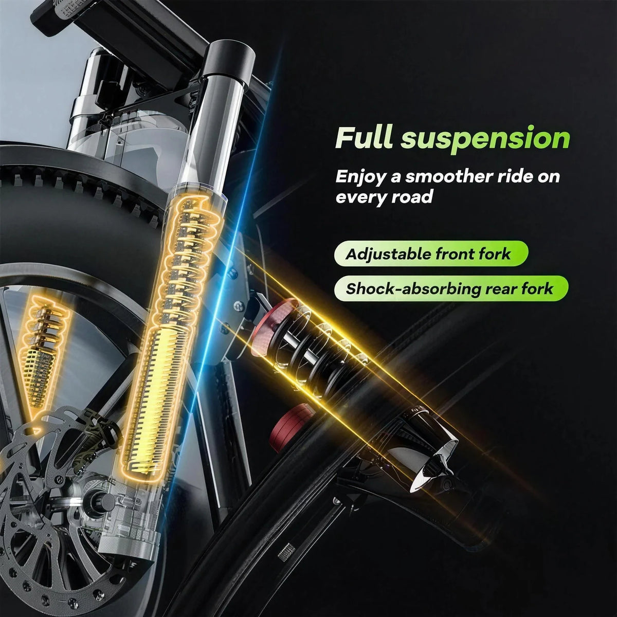 Cybervelo Fat Tire All Terrain Electric Bike With Removable Battery