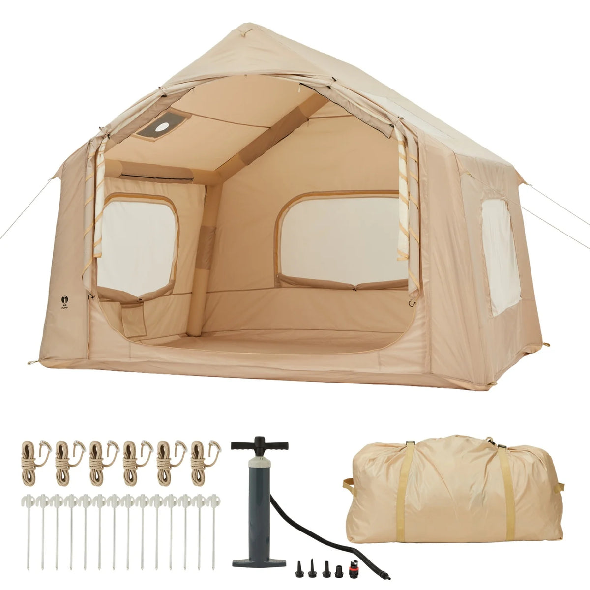 HiMISS Inflatable Camping Tent with Weather Resistant Outdoor Shelter