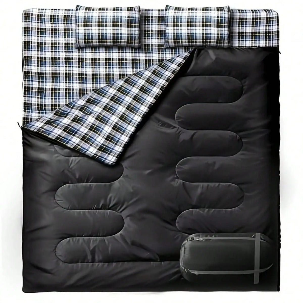 Camping Sleeping Bag for Two Adults With Two Pillows