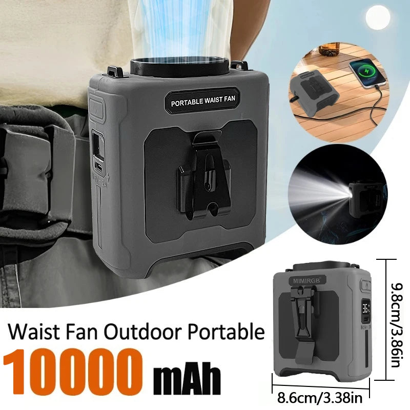 Portable Rechargeable Neck And Waist Clip Cooling Fan