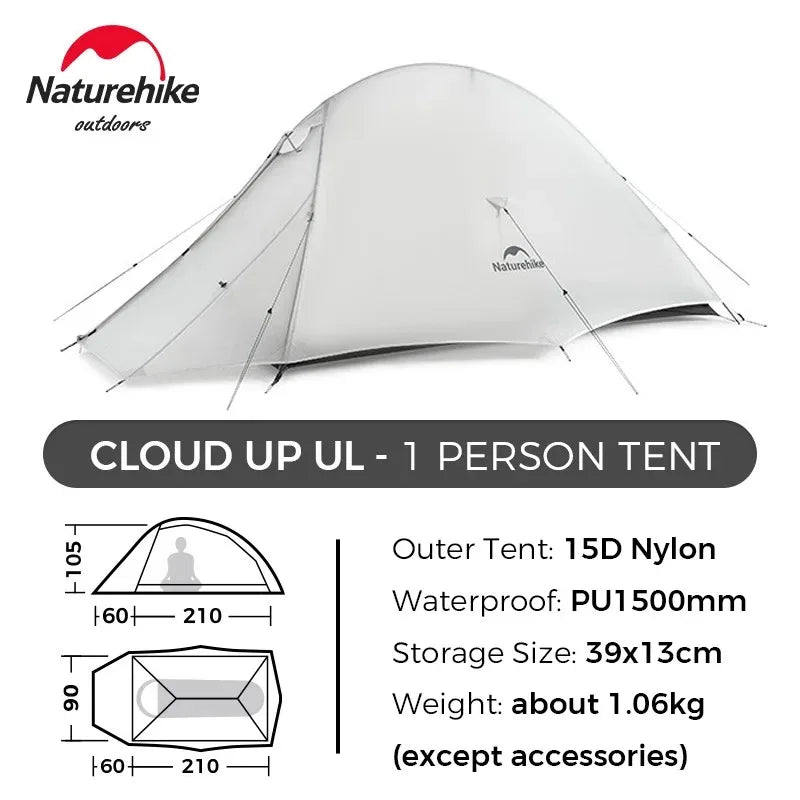 Naturehike Ultralight Double Layer Waterproof Backpacking Tent for Hiking