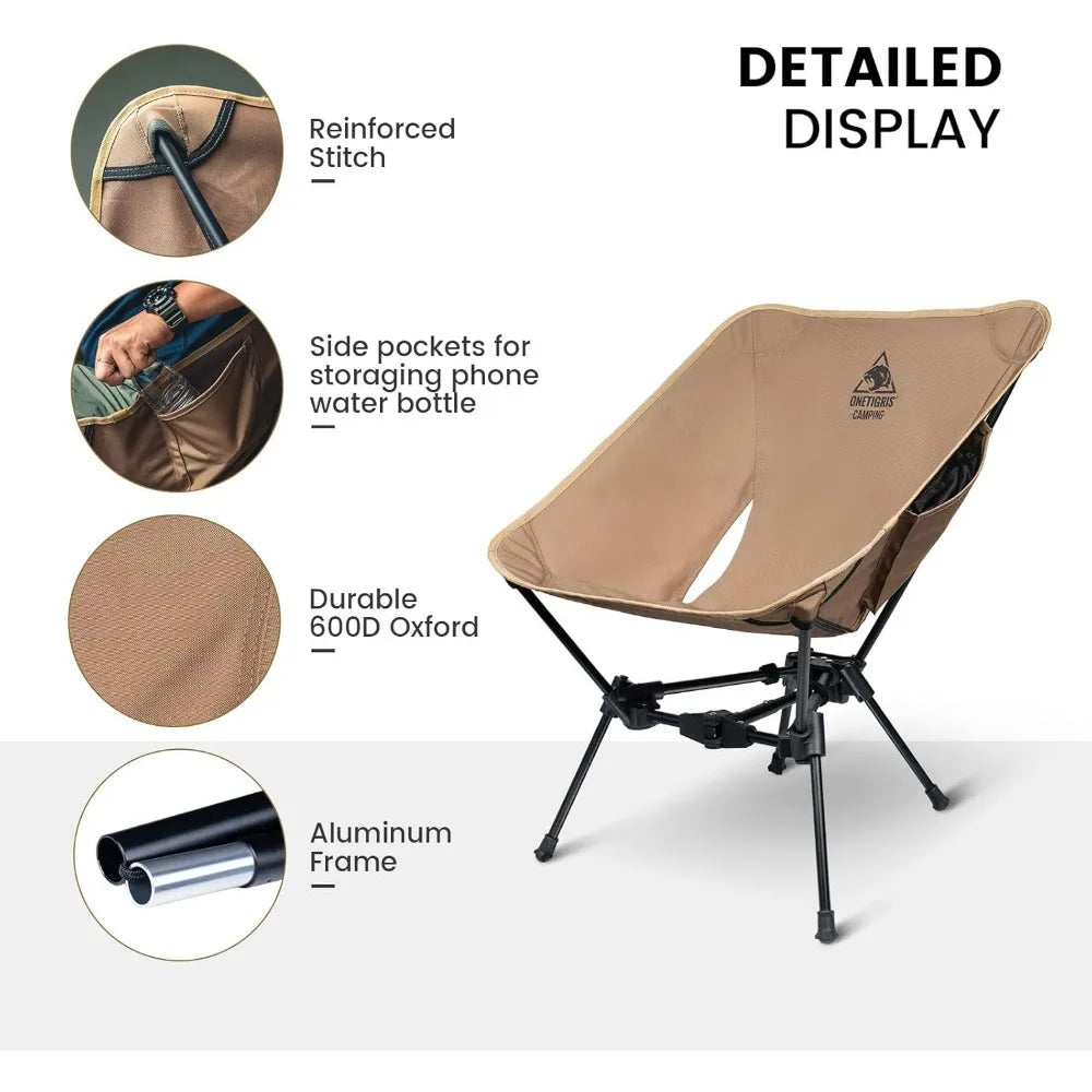 XIUWO Ultralight Foldable Wood Camping Chair For Hiking