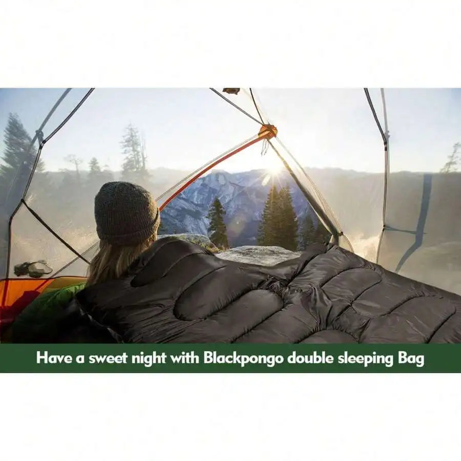 Double Sleeping Bag For Adults Cold Weather Camping And Hiking