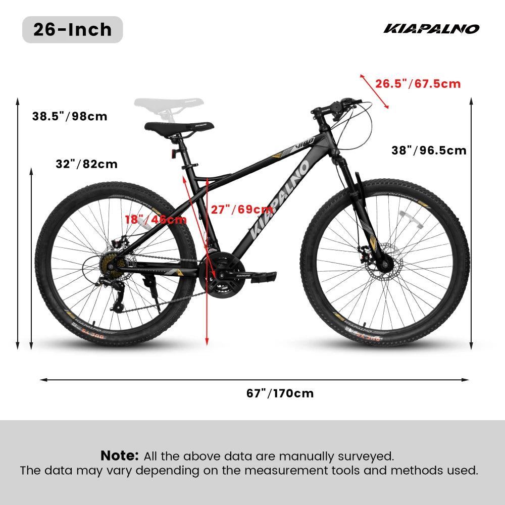 All Terrain Mountain Bike 21 Speed Gears And Disc Brakes
