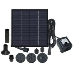 Solar Powered Fountain Pump Kit With Six Nozzles For Pond