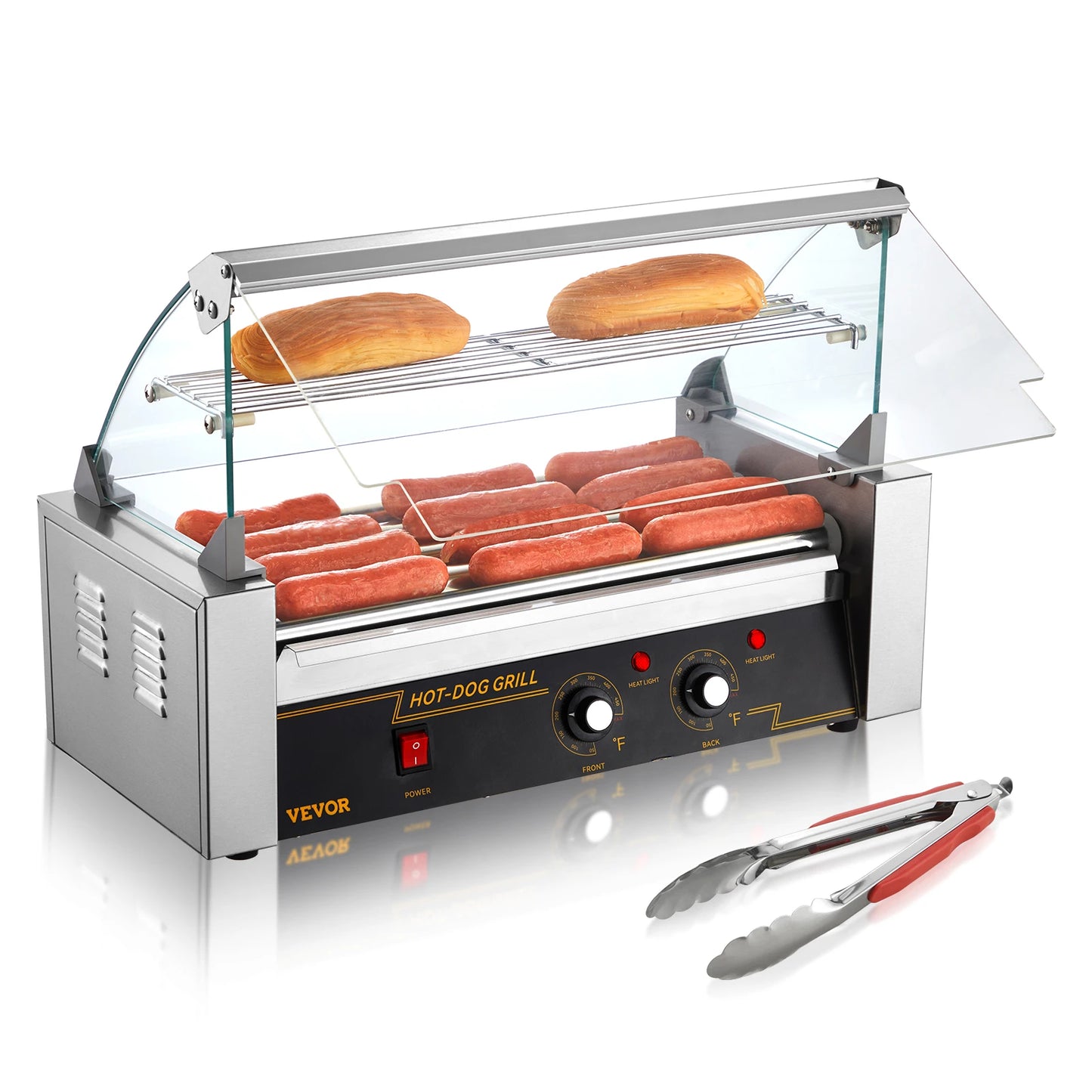 SucceBuy 5/7/11 Commercial Hot Dog Roller Electric Sausage Maker Barbecue Grill Machine for Camping Party Home Appliance 110V