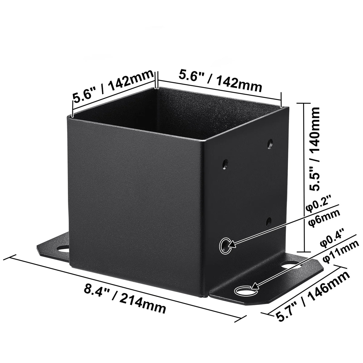 Sturdy Carbon Steel Post Base Brackets for Outdoor Deck Projects
