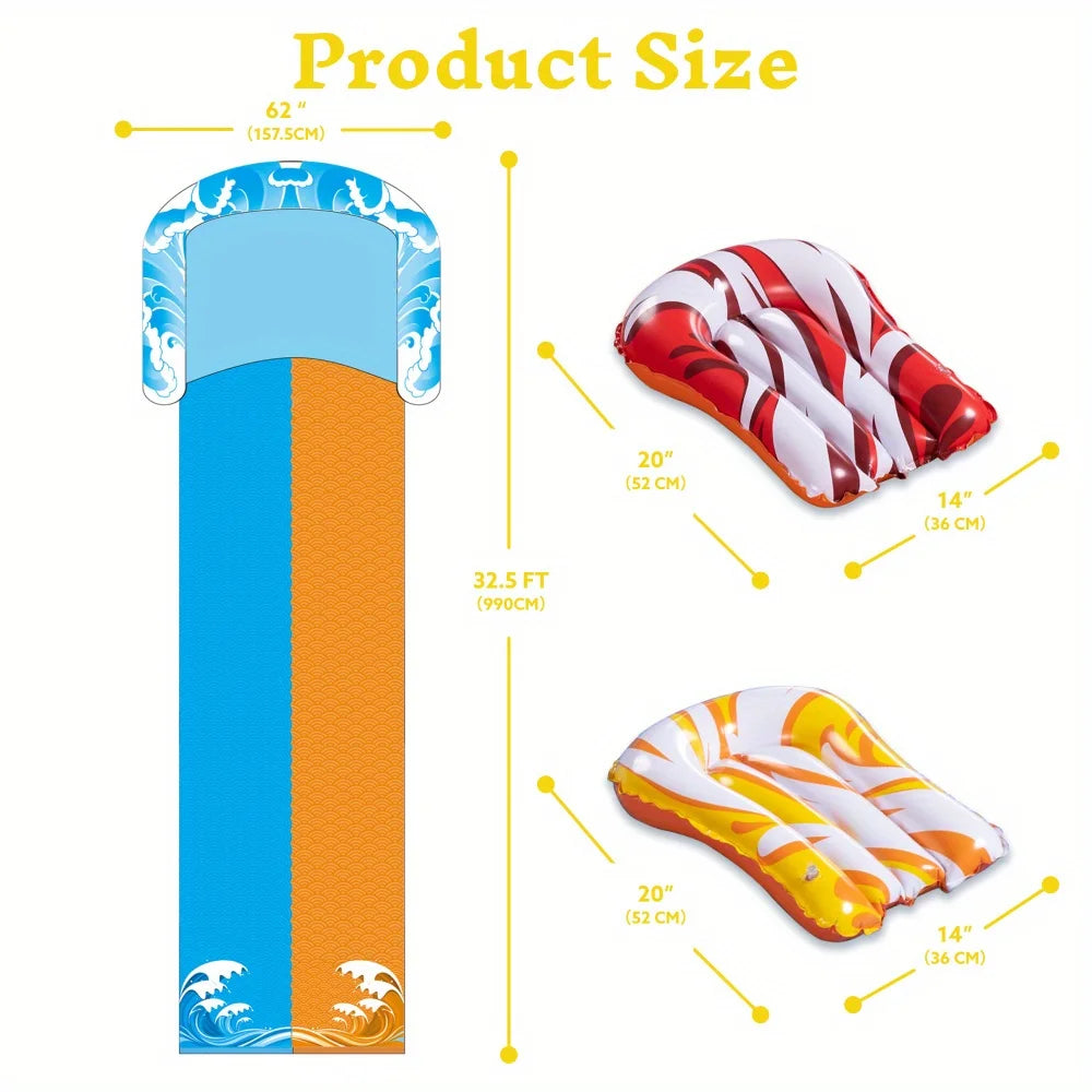 Joyfy Dual Racing Lanes Inflatable Water Slide With Sprayer