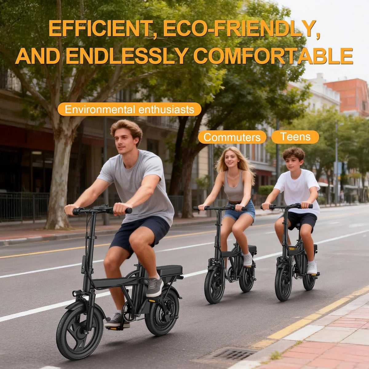 Ladped Foldable Mini Electric Bike With 500W Motor Dual Seat