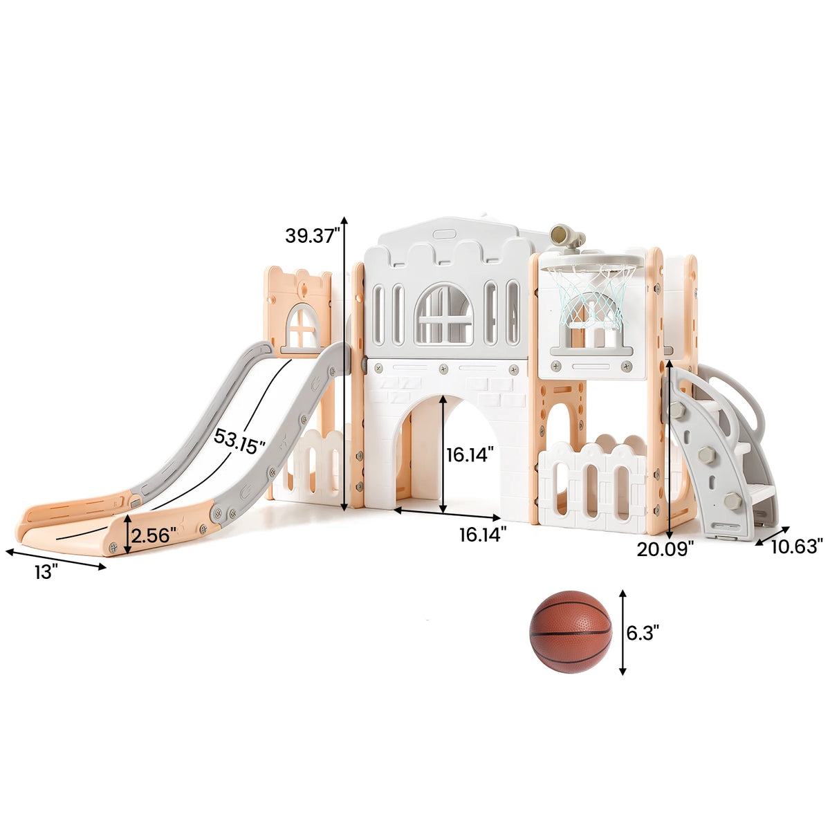 HiMISS Toddler 8 In 1 Indoor Slide Playground With Climber