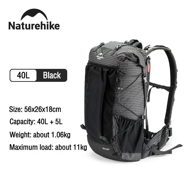 Naturehike Outdoor Hiking Backpack With Waterproof Rain Cover