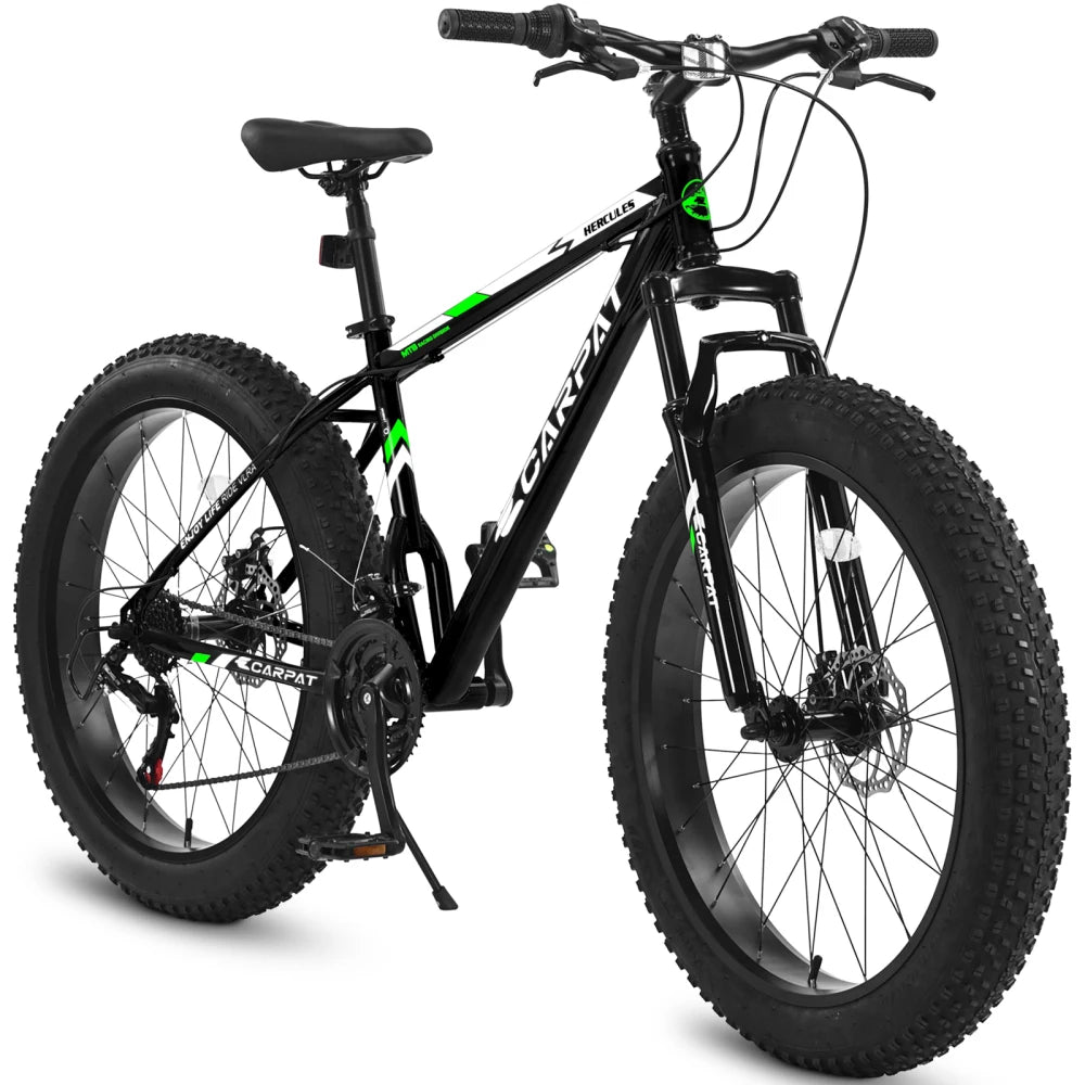 Fat Tire Mountain Bike 21 Speed Dual Disc Brake System