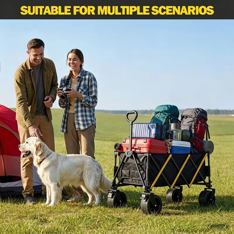 Heavy Duty Folding Wagon Cart For Camping And Outdoor Use