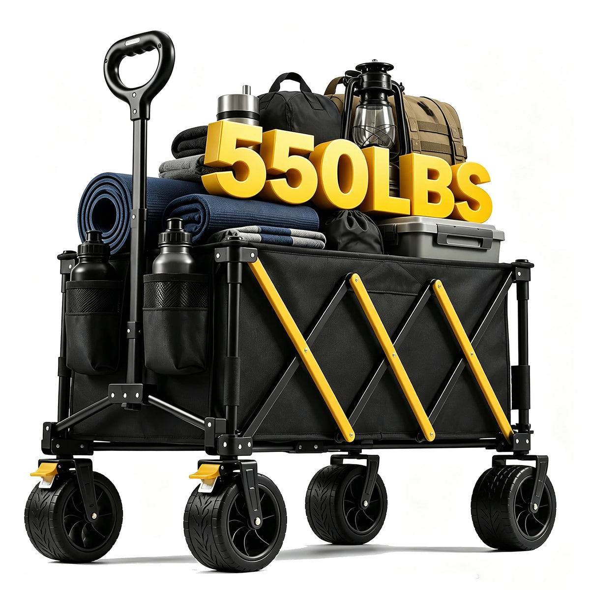 Heavy Duty Folding Wagon Cart For Camping And Outdoor Use