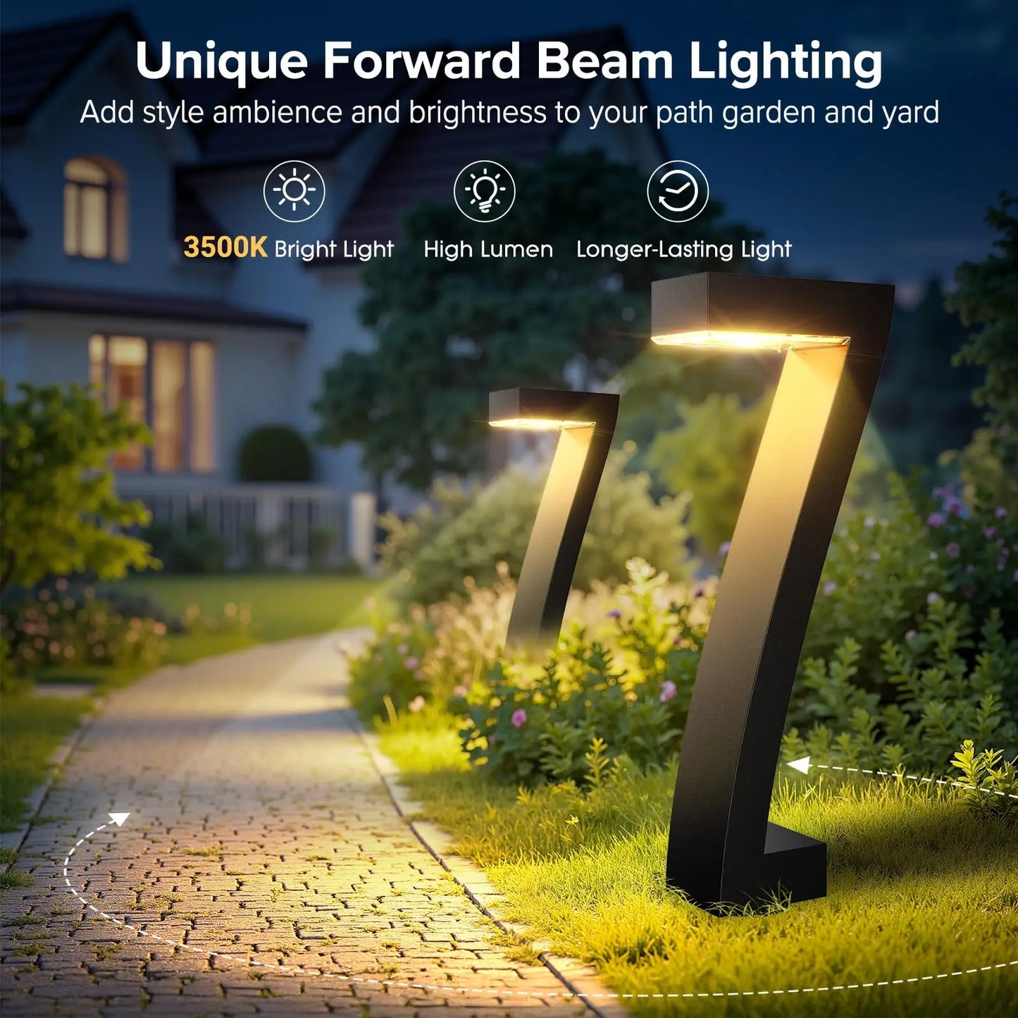 IP65 Waterproof LED Solar Path Lights For Garden Walkway Decor