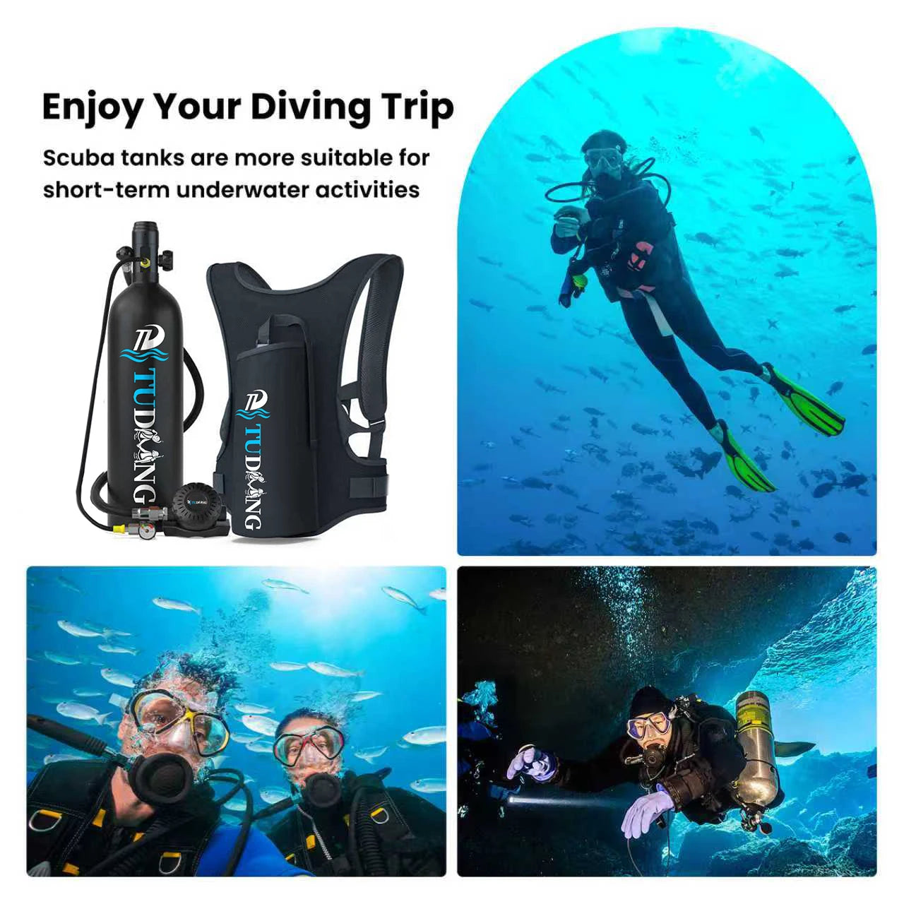 Tudiving Portable Scuba Tank Professional Diving Cylinder For Exploration