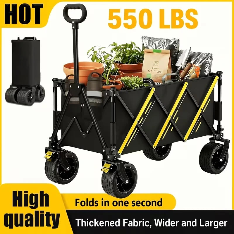 Heavy Duty Folding Wagon Cart For Camping And Outdoor Use
