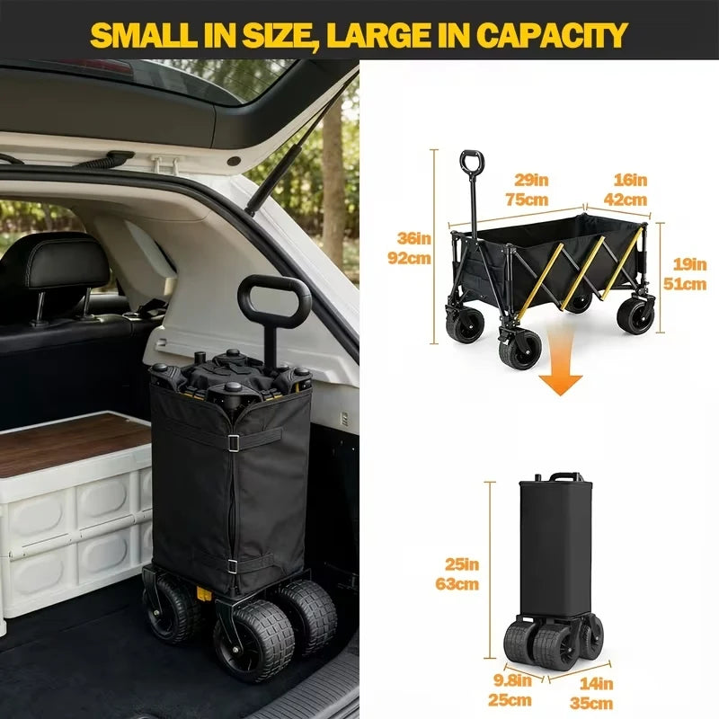 Heavy Duty Folding Wagon Cart For Camping And Outdoor Use