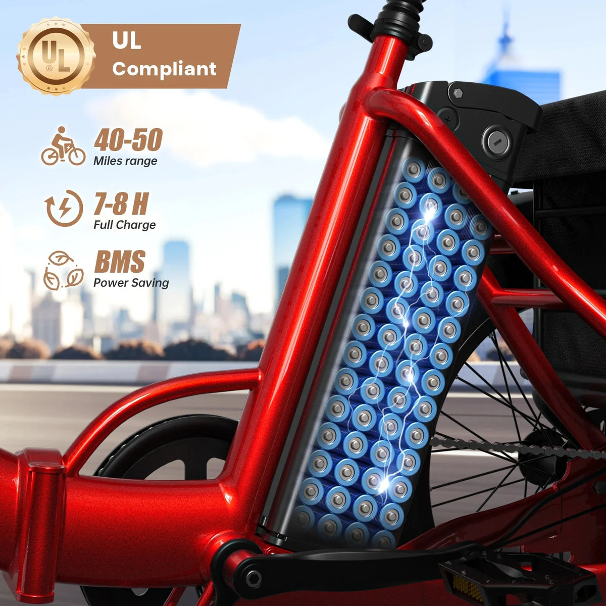 QRONGE Folding Electric Tricycle With Fat Tires And Extended Range