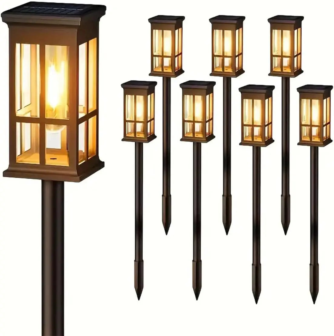 Outdoor Solar Pathway Lights Waterproof LED Landscape Garden Lighting