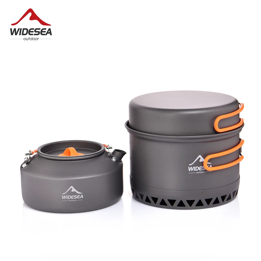 Widesea Foldable Aluminum Camping Cookware Set For Outdoors