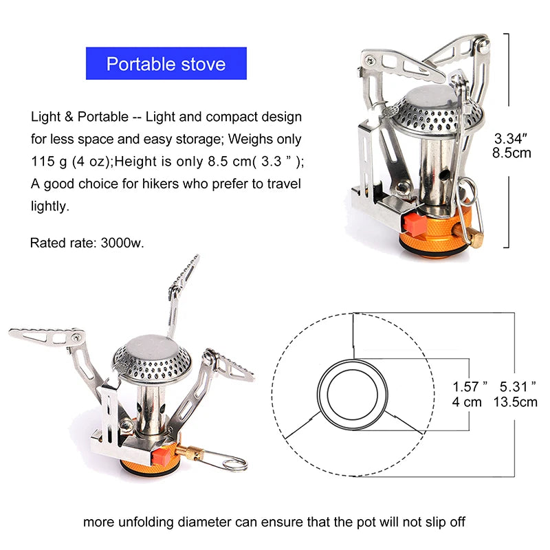 Widesea Portable Aluminum Camping Cookware Set With Folding Utensils