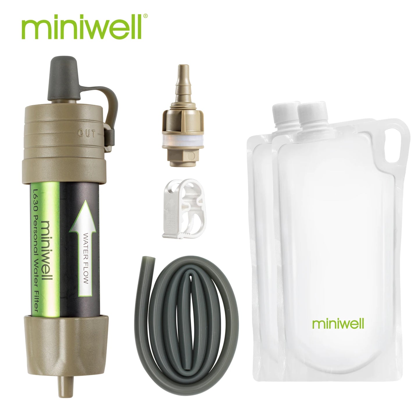Miniwell L630 Personal Water Filter Straw For Camping Survival