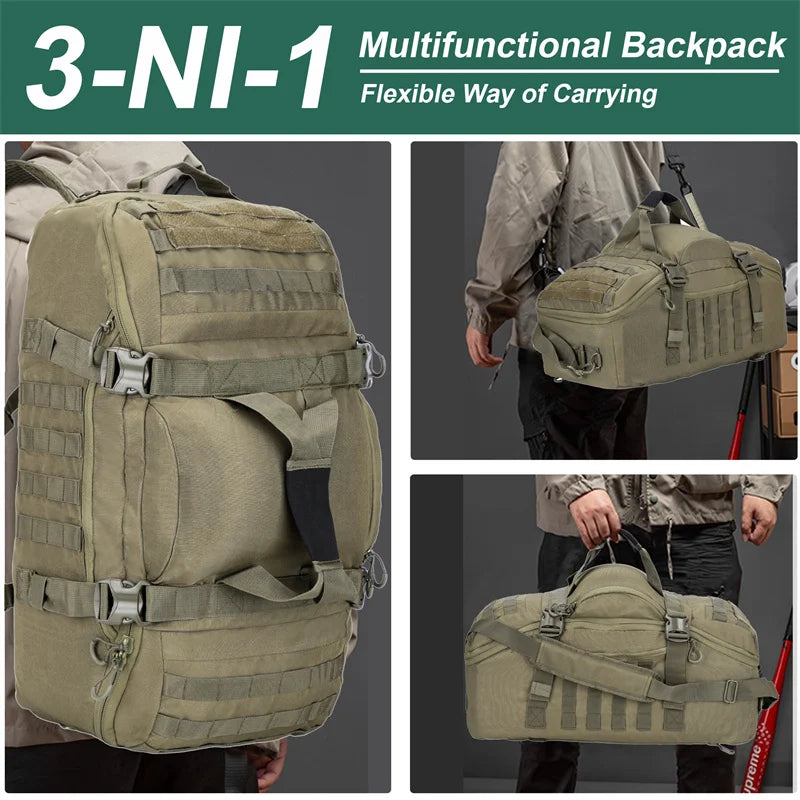 LQARMY Molle Tactical Backpack For Outdoor Hiking Travel