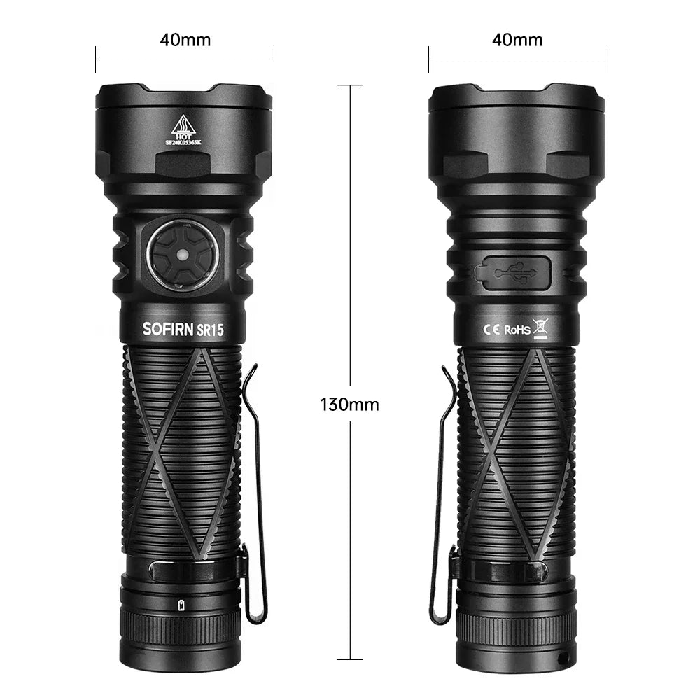 Sofirn SR15 Rechargeable LED Flashlight 4500 Lumens
