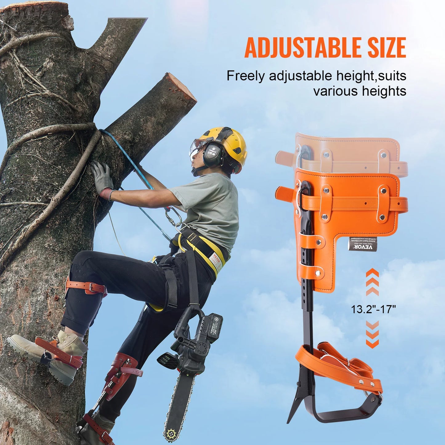 SucceBuy Steel Tree Climbing Spikes With Durable Safety Gear