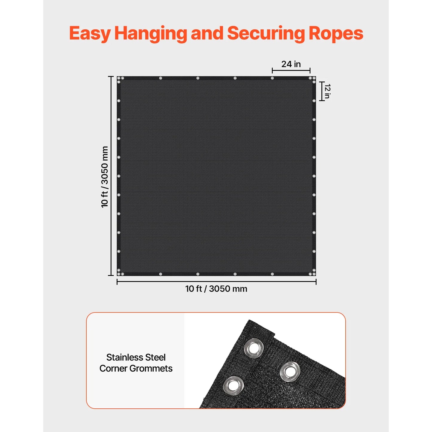 SucceBuy HDPE Sun Shade Cloth For Outdoor Garden Canopy