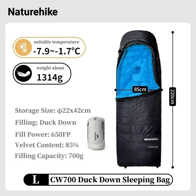 Naturehike Ultralight Duck Down Four Season Sleeping Bag For Hiking
