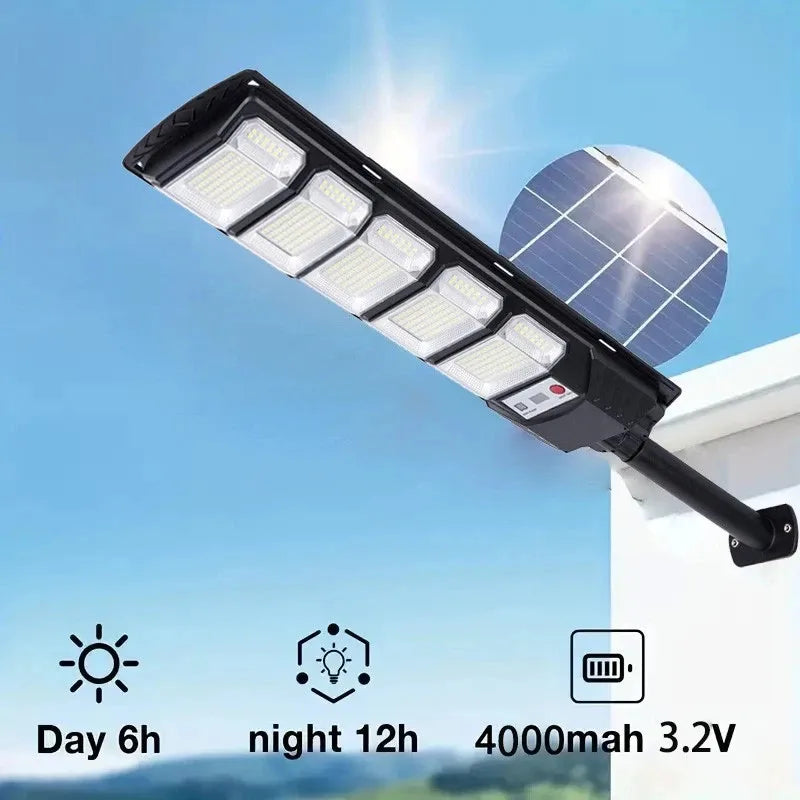 Solar Street Lights With Motion Sensor Dusk To Dawn Waterproof Installation