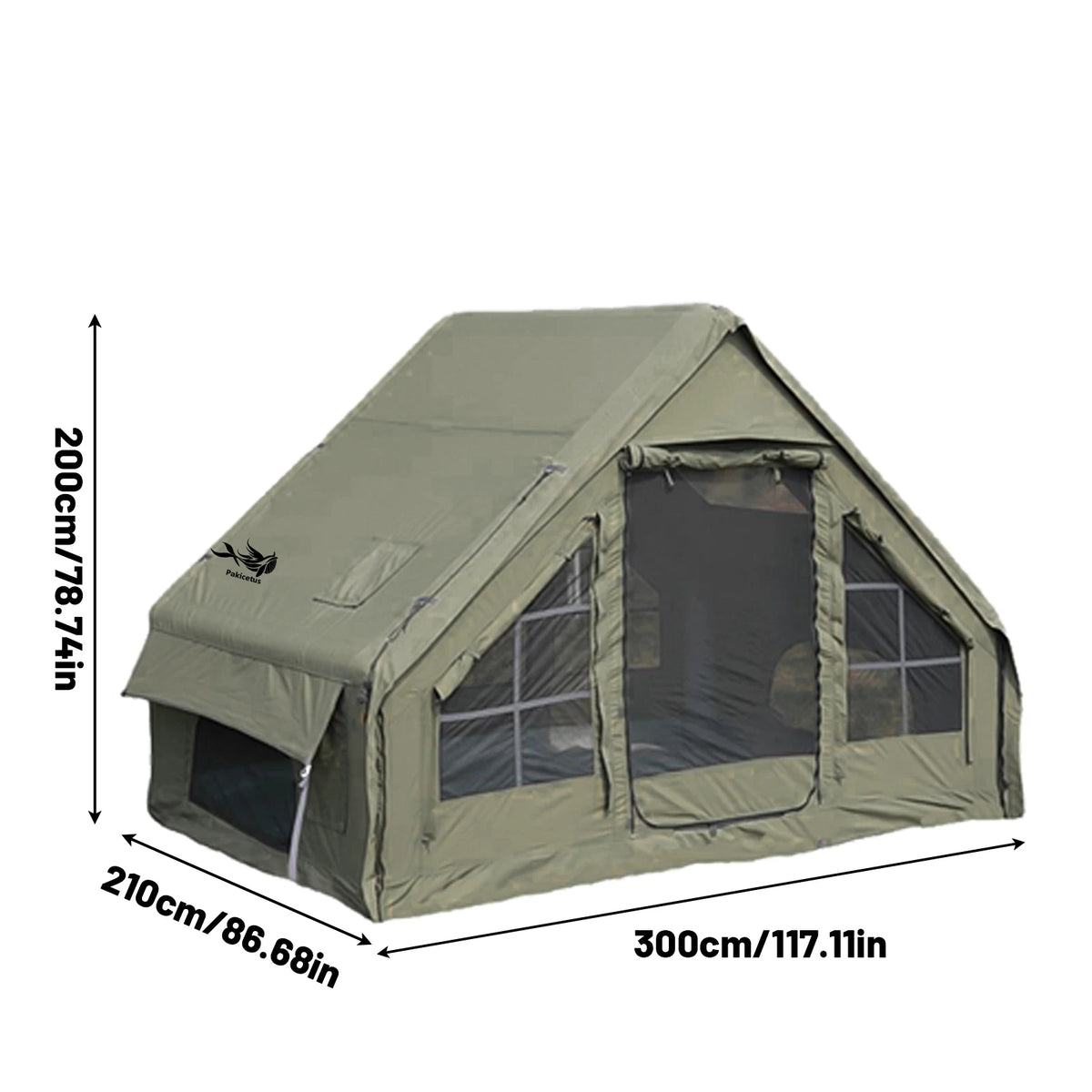 Pakicetus Quick Setup Inflatable Camping Tent With Waterproof Shelter