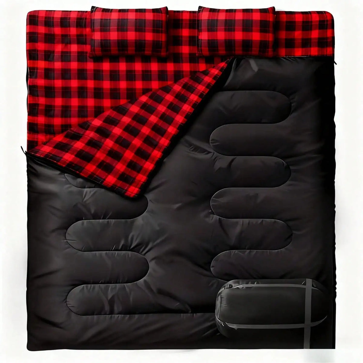 Camping Sleeping Bag for Two Adults With Two Pillows
