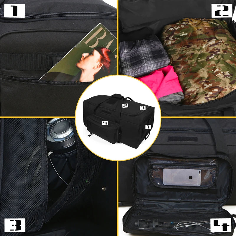 Q Tactical Rolling Duffel Bag For Camping And Travel