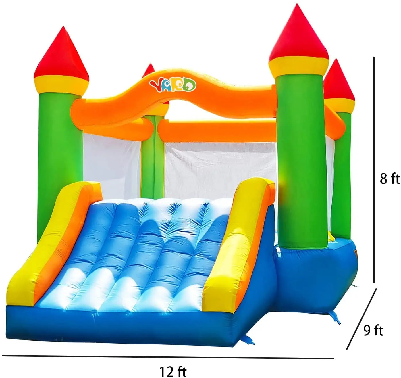 Inflatable Bounce House With Slide For Outdoor Backyard Use