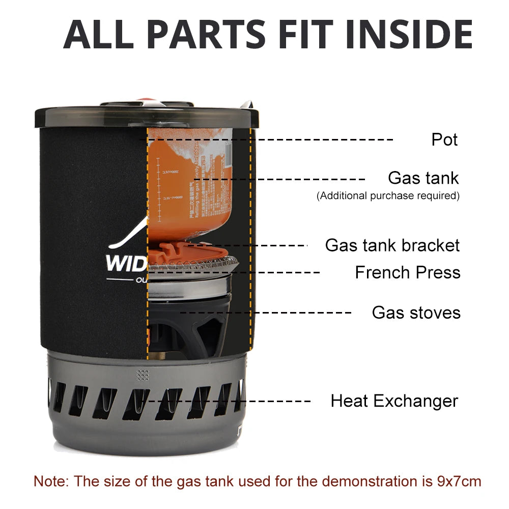 Widesea Camping Cooking System With Heat Exchanger Aluminum Alloy