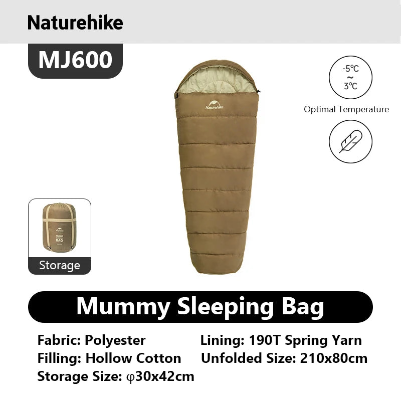 Naturehike Ultra Winter Mummy Sleeping Bag MJ300 MJ600 for Adults