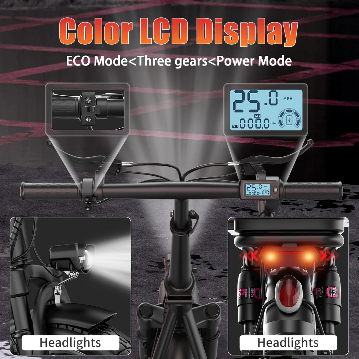 UPlee GQ8 Folding Electric Bike 500W Motor with Full Suspension