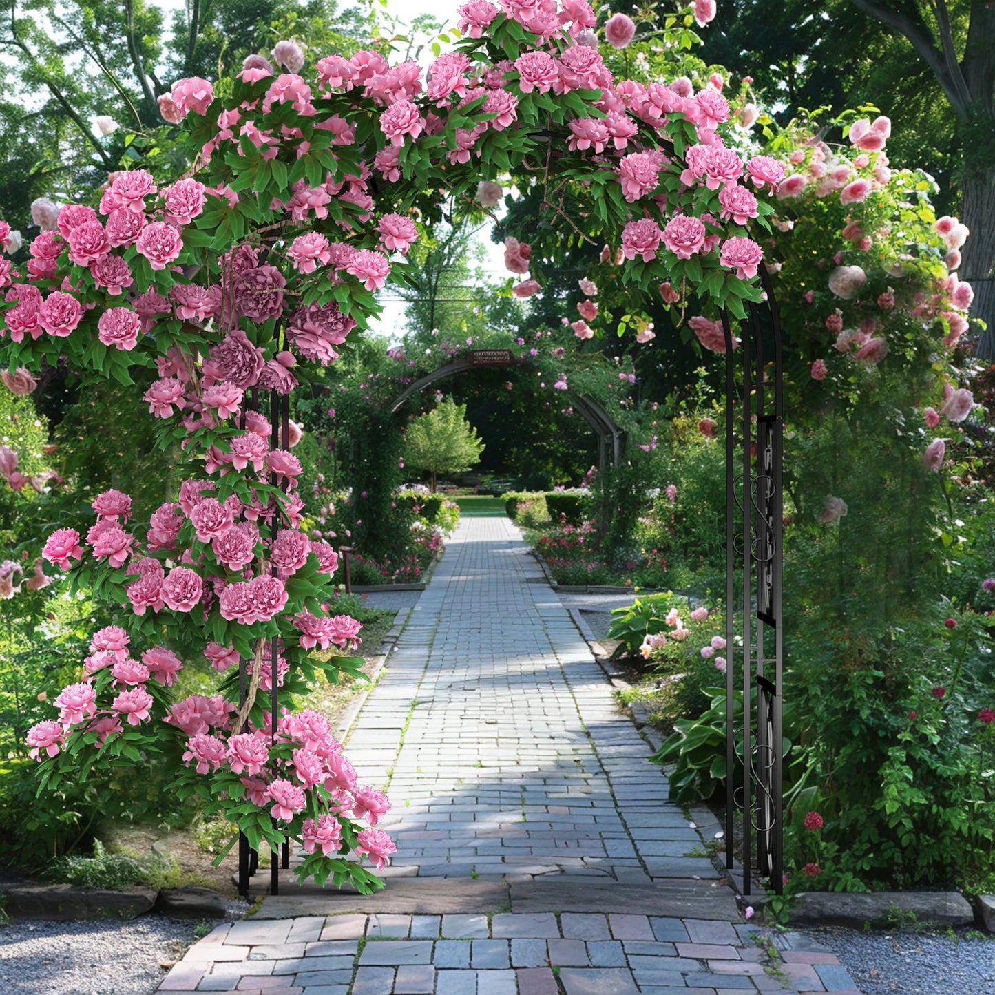 Heavy Duty Metal Garden Arbor Plant Trellis Frame for Climbing Vines