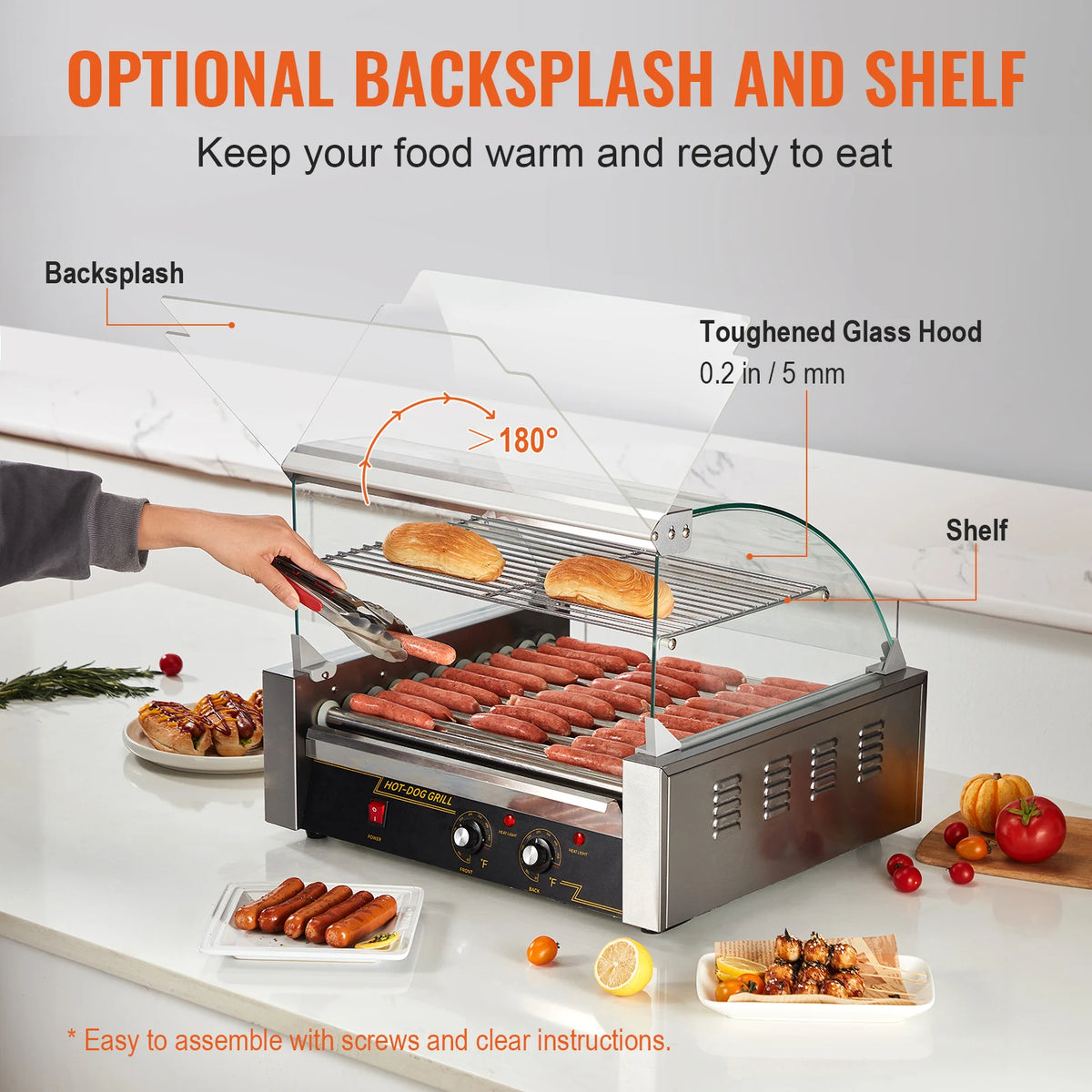 SucceBuy Commercial Electric Hot Dog Roller Sausage Maker For Parties