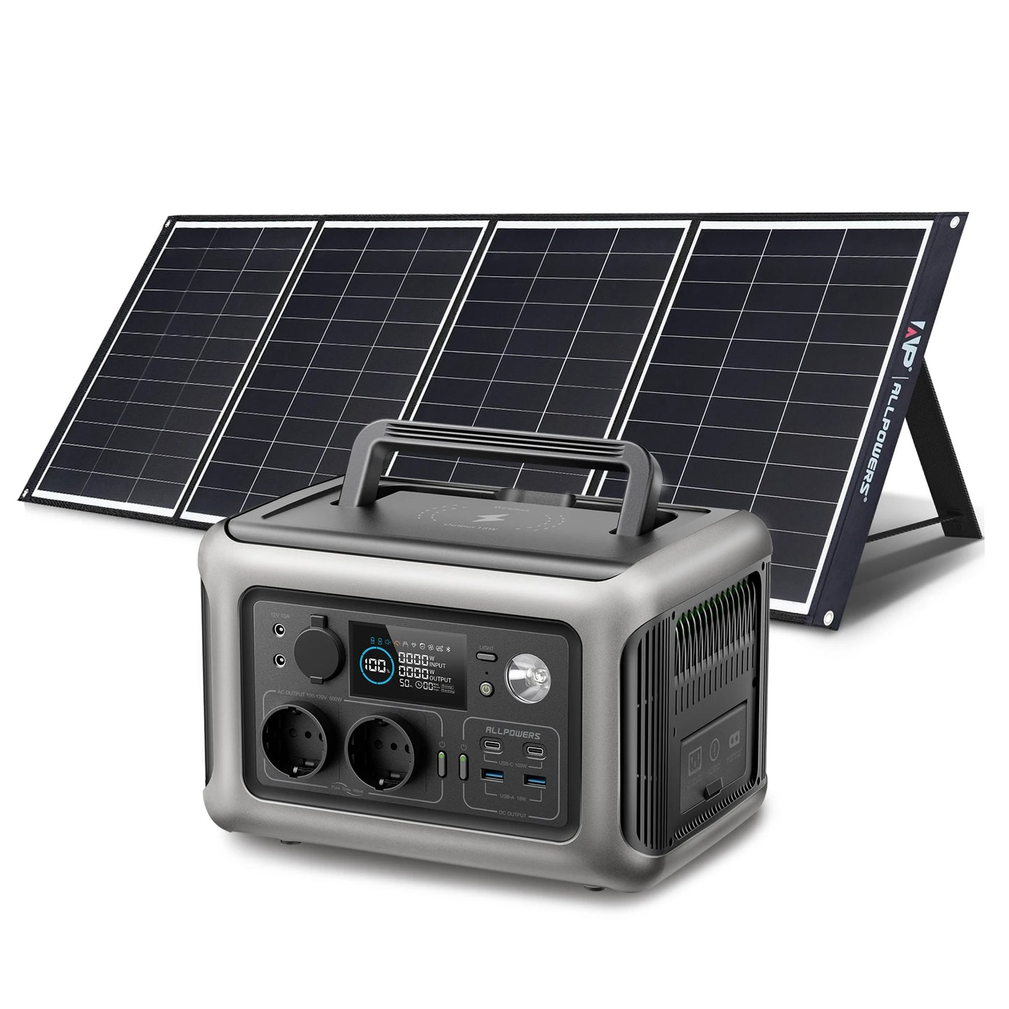 ALLPOWERS Portable Solar Power Station 299Wh LiFePO4 Battery