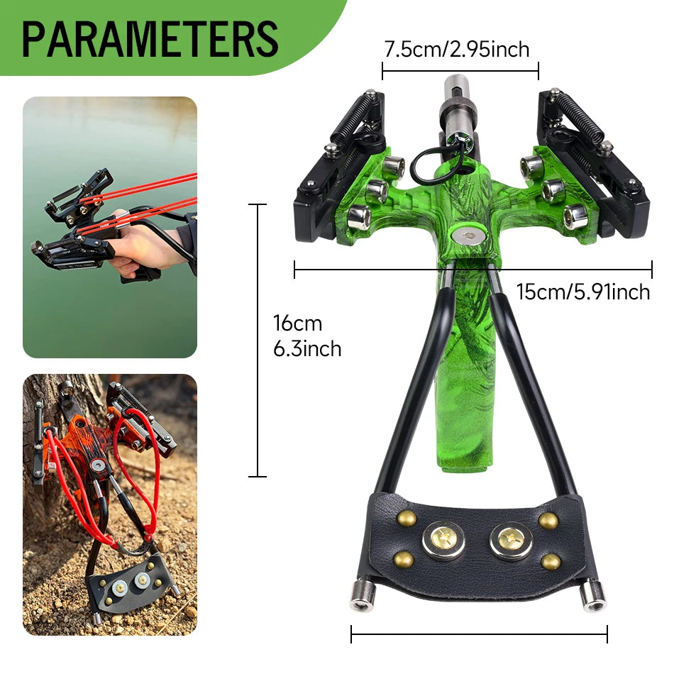 Aluminum Alloy Laser Slingshot With Rubber Bands for Target Practice