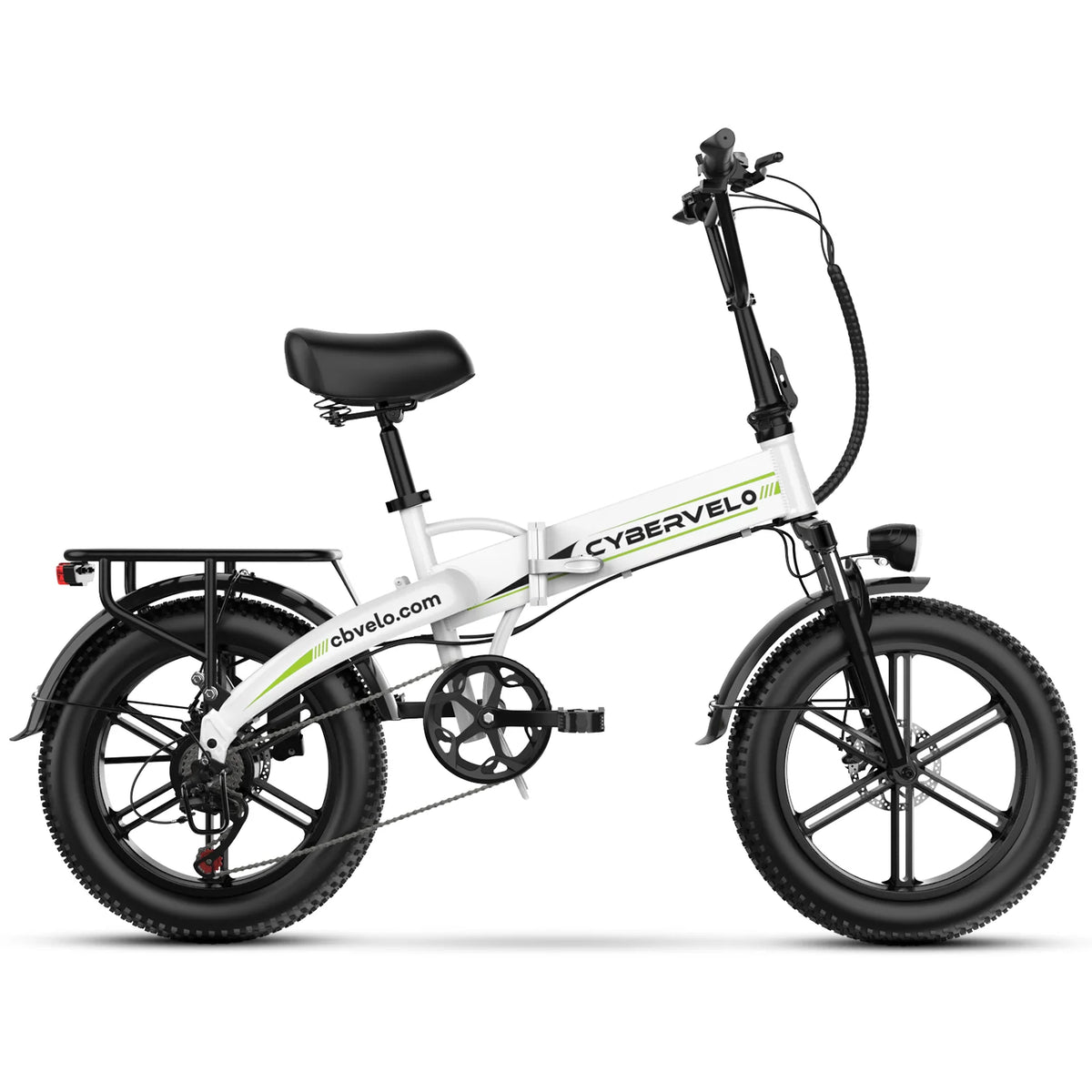Cybervelo 20" 1000W Foldable Moutain Sand Off Road E-Bike Bulit-in Battery 80 Miles+ Long Range Electric-Bike for Adult EK5